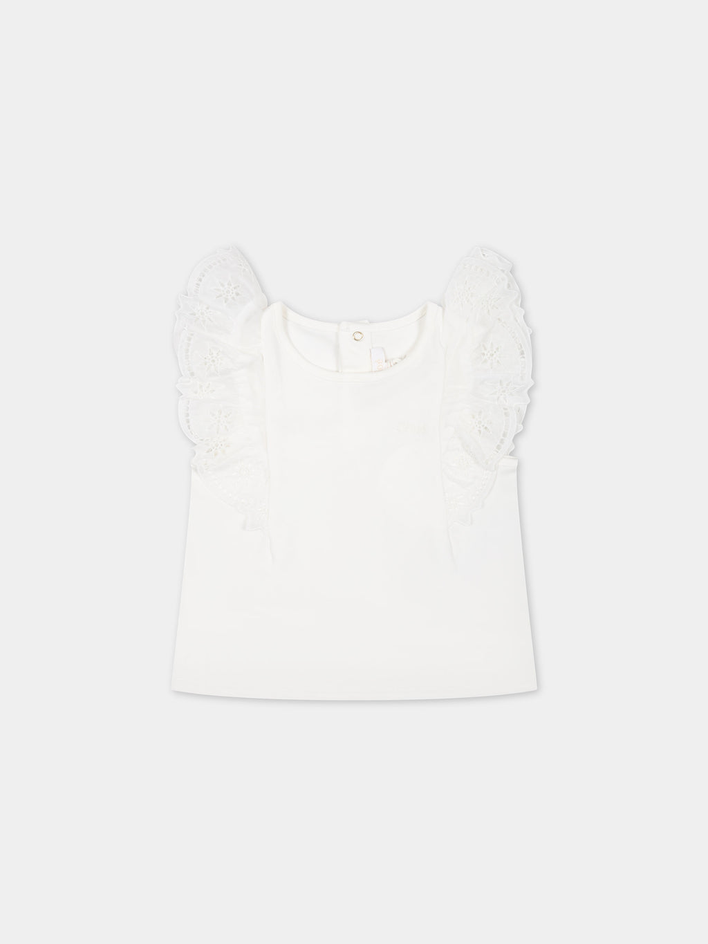 White t-shirt for baby girl